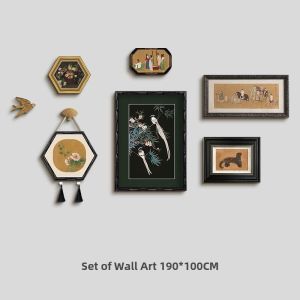 French Chinese Style Song Dynasty Retro Flower and Bird Decorative Wall Painting