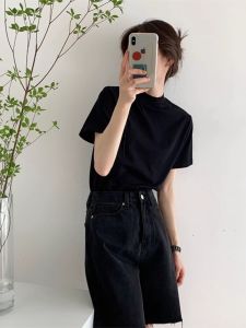 เสื้อยืดคอกลมแขนสั้นผู้หญิงฤดูร้อน ทรงพอดีตัว พิมพ์ลาย ทรงหลวม สวมใส่สบาย เสื้อเชิ้ตผ้าฝ้าย ความหนาปกติ