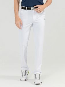 Outdoor Water-Repellent White Casual Mens Trousers