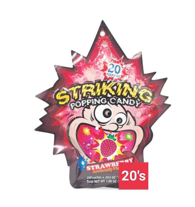 Striking Strawberry Popping Candy 20 x 1.5g | Lazada PH