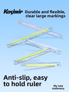 Kasimir | Non-slip Transparent Ruler 20cm
