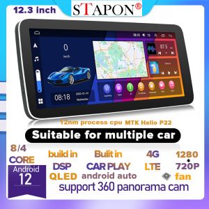 STAPON 12.3inch for toyota avanza corolla fortuner innova vios wigo rush hilux hiace land cruiser prado alphard wish 64GB android16 qled SCREEN carplay android auto car Android head unit car stereo S123
