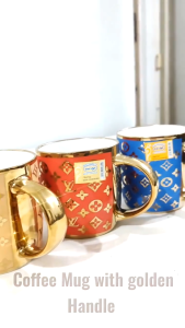 Luxury Gold Ceramic Mug Collection – Premium Drinkware for Everyday Elegance per piece Golden Mug Coffee Mug 12onz Ceramic Elegant and Unique Mugs Tasa Mug