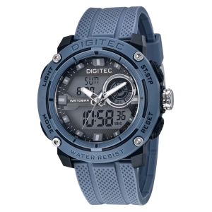 Jam tangan Pria Digitec DA-2170T tali silicon karet analog digital original sport