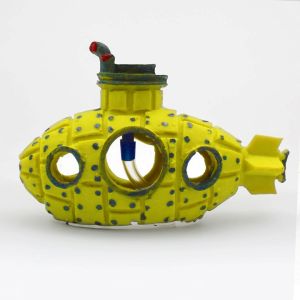 Submarine Aquarium Decor Ornaments with Air Bubbles for Freshwater and Saltwater Tanks