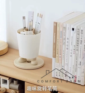 360° Rotating Pen Holder 4 Compartments Removable Marker Holder Organizer for Home and Office Decorating