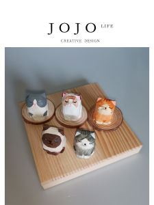 Đồ Trang Trí Mini Dễ Thương Bằng Gỗ Đế Lót Thủ Công JOJOS L. PD.Cat Đồ Trang Trí Nhà Theo Phong Cách Mỹ Cổ Điển
