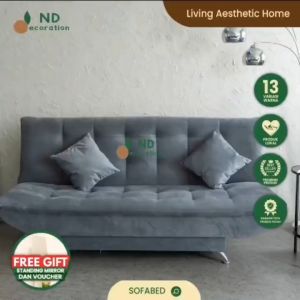 Sofa bed Minimalis Multifungsi 3 in 1 Aesthetic Free Bantal