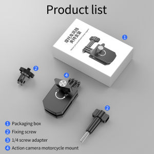 Motorcycle Windshield Mount Clamp Aluminum Clip For GoPro 13 12 Insta360 Go Ultra For DJI Osmo Nano/360/Action 6 5 Pro Pocket 4