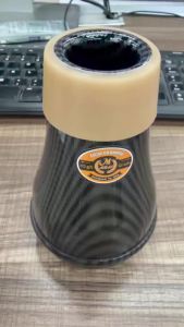 M MBAT Trombone Mute – Carbon Fiber Texture Lightweight Anti-Slip Rubber Top Acoustic Chamber Portable Trombone Mute