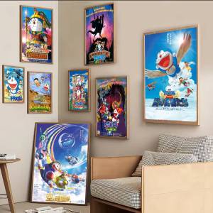 Cartoon D-Doraemon DIY Sticky Poster Fancy Wall Sticker For Living Room Bar Decoration Wall Decor