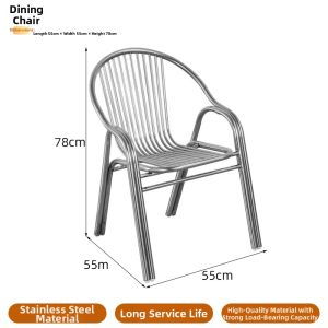 YYBAIO | Industrial Style Commercial Stainless Steel Folding Table Chair