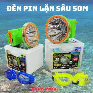 ĐÈN PIN THỢ LẶN Choá 10cm DORRAS pin 9000mah sáng 10h-12h. Siêu to siêu sáng. Chiếu xa tới 500m. Bảo hành 1 năm!