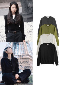 บริสุทธิ์ 100% ผ้าฝ้าย สีดำ แขนยาวถัก น้ำหนักเบา เสื้อแจ็คเก็ต ผู้หญิง ปักเปิด คาร์ดิเกน ระบายอากาศได้ดี สบาย ฤดูใบไม้ผลิ สไตล์ OL