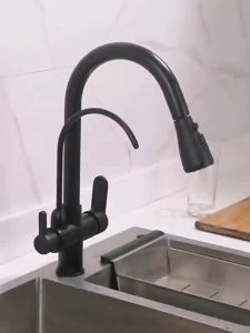 FENGHONGTAO | 3 in 1 Retractable Rotatable Extension Water Purifying Kitchen Faucet