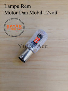 Lampu LED Rem Stop Bayonet 16 Mata LED Kedip Strobo Untuk Mobil dan Motor Kaki 12volt - Universal