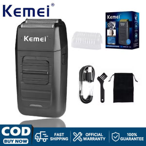 Kemei Rechargeable Cordless Mens Shaver Dual Blade Facial Care Multi functional Powerful Trimmer KM-1102 Shipment from Philippines