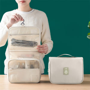 Portable Large Capacity Waterproof Travel Makeup Organizer With Hook