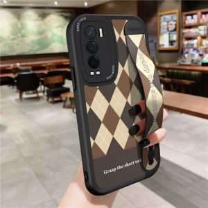 Realme GT Master Exploration Edition Phone Case Diamond Grid Strap Womens New Soft Silicon Protective Cover Trendy Korean Style