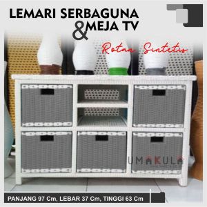 LEMARI RAK LACI 6 DVD MINI WARNA LACI ROTAN SINTETIS MOTIF RANTAI MURAH / MEJA TV SET BOX DAN PS TERBARU / PENYIMPANAN BAJU ANYAMAN KOSAN / TEMPAT BERKAS MINIMALIS TERMURAH 2023