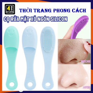 Cọ Rửa Mặt Xỏ Ngón Bằng Silicon Mềm Giúp Tẩy Tế Bào Chết Và Làm Sạch Da - Bàn Chải Mát Xa Mũi Tiện Lợi - Cọ Massage Rửa Mặt 3D Gai Silicon Làm Sạch Sâu Lỗ Chân Lông