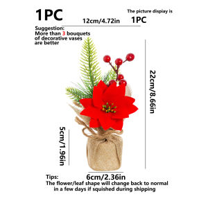 1pcs Simulated plant potted plants Christmas and New Year home parties Christmas tree wreath decorations