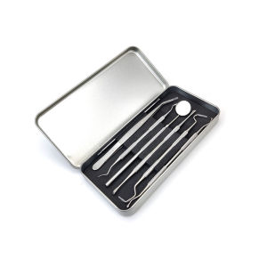 Sterilizable 6pcs/Box Dentist Prepared Tool Box Stainless Steel Dental Mirror Probe Tweezer Dentristry Care Laboratory Equipment