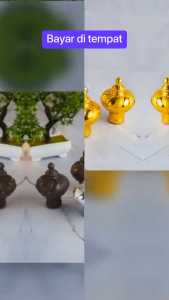 bracket dan encup batang gorden penutup batang penyangga rel batang | Mahkota dan penyangga