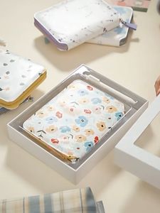 สมุดโน๊ต สมุดบันทึก ไดอารี่ สมุดเขียน B6 กระเป๋าซิป PU พร้อมปากกา ตัวกระเป๋าใส่นามบัตรได้