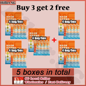🔥SG stock🔥 𝟰 𝗯𝗮𝗴𝘀𝘅𝟭𝟬𝟬𝗴 /𝗯𝗼𝘅 Drain clog remover agent / Powerful Choke pipe cleaner / Kitchen drain cleaner powder / Sink cleaner powder / Sink clog remover / Toilet pipe cleaner 管道疏通粉 管道疏通剂 下水道疏通剂