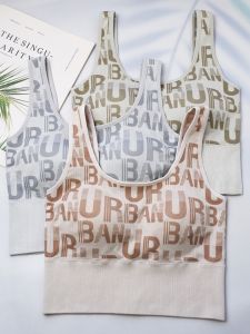 Manha U-Shape Sports Backless Tank Top Thin Seamless Fixed Latex Bralette No Underwire Yoga Underwear Womens Sportswear