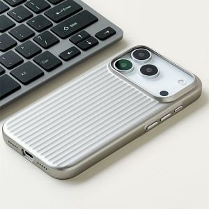 Plating 3D Stylish Luggage Stripes For Magsafe Phone Cases For IPhone 17 16 15 14 Pro Max Shockproof Wireless Charge Matte Cover
