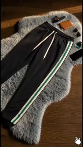 Quần thể thao nam Đen Sọc Xanh Lá quần Track Pants nam Regular Fit