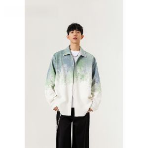 HetingHOME | Áo sơ mi dài tay rộng rãi mùa thu cho nam nữ đôi Hetinghome Áo sơ mi Mỹ thường ngày không có túi không có túi