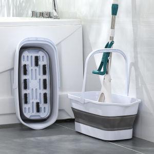 Collapsible Bucket Mops Bucket Plastic Rectangular Handy Basket for Cleaning Mops Carand Outdoor Survival