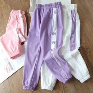 Girls Quick Dry Mosquito Proof Sports Pants Thin Ice Silk Long Trousers Baby Summer Clothes Air Conditioning Pants Childrens Clothing