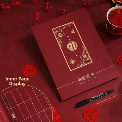 ZHENTAIYUAN | Wedding Guest Book for Sign-in and Gift Recording