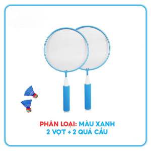 Sét 2 vợt cầu lông cho bé bằng thép chịu lực (tặng 2 quả cầu). Đồ chơi thể thao cho bé tập vận động phát triển thể chất trí não