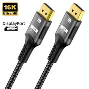 Cáp DisplayPort DP 2.1 16K 8K 120Hz 4K 240Hz 80Gbps HDR Video Âm Thanh Cho Laptop TV Xbox Máy Chiếu Màn Hình Chơi Game - Cáp DisplayPort Tốc Độ Cao