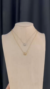 MINIMALIST LAB Titanium Little Pretzel Necklace Rantai Pretzel Little