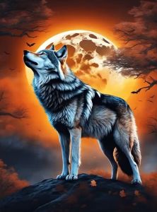 Kayou | 500/1000pcs for Adults Jigsaw Puzzle Wolf Pattern Challenging Large-Scale Brain Teaser with Complex Patterns Portable Box