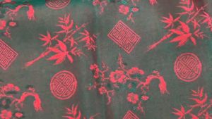 Vải Lụa Tơ Tằm Palacesilk văn thọ trúc màu xanh may áo bà ba áo dài và các loại váy đầm