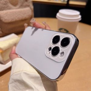 High-End Feel Original Machine with Lens Film iPhone15 Phone Case Suitable for Apple14promax Full Cover 16 Nano Frosted Case
