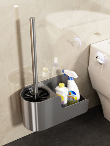 FALUYI | Wall-Mounted No-Dead-Corners Bathroom Brush Holder Easy-Install