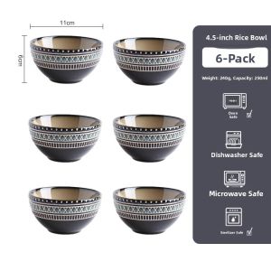 SHELI | Retro Individual Ceramic Bowl and Plate Set