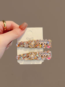 Pink Full Drill Duckbill Hair Clip Elegant Hair Accessories Side Clip Korean Style Fashion Jewelry Hair Decorations