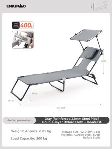 ENKINMO | Outdoors Portable Foldable Prone Chair