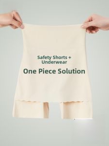 miiow | Cat Lady Safety Pants Womens Thin Ice Silk Seamless Abdomen Control Summer Underwear High Waist Briefs Anti-Light Protection