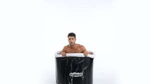 Sincecu Inflatable PVC Bathtub - Portable Foldable Ice Plunge Tub for Cold Therapy & Sports Recovery (Indoor/Outdoor)