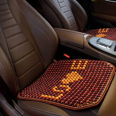 Breathable Wooden Beads Car Seat Pad Single Piece